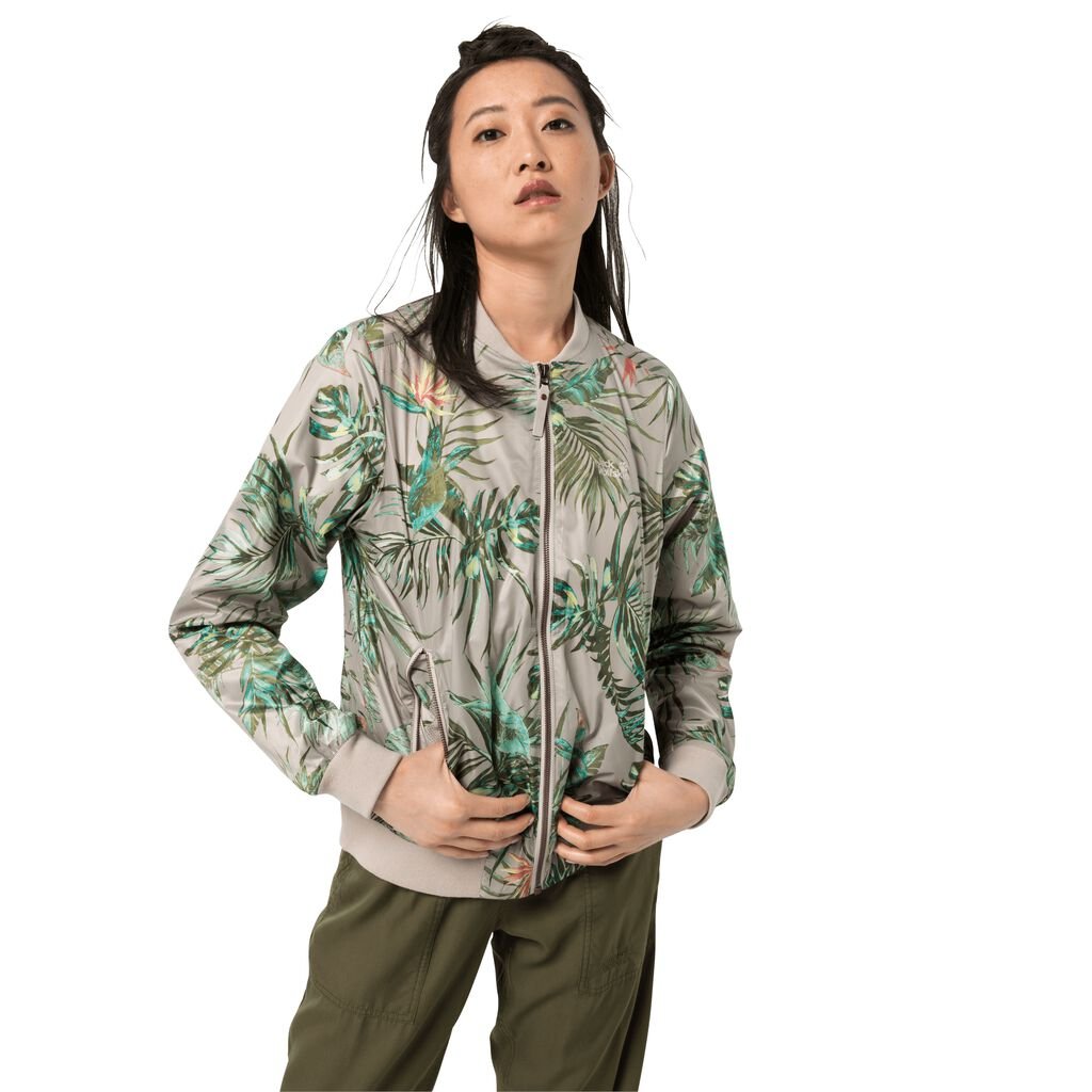 Jack Wolfskin TROPICAL BLOUSON μπουφάν ανοιξιάτικα γυναικεια γκρι | GR9240465